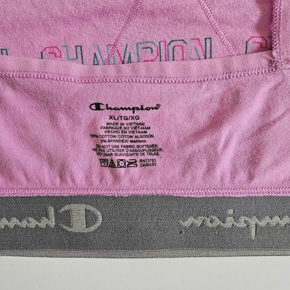 Champion Girls Lot 2 Heritage Strappy Bralette Gray Pink Size XL - Picture 5 of 10